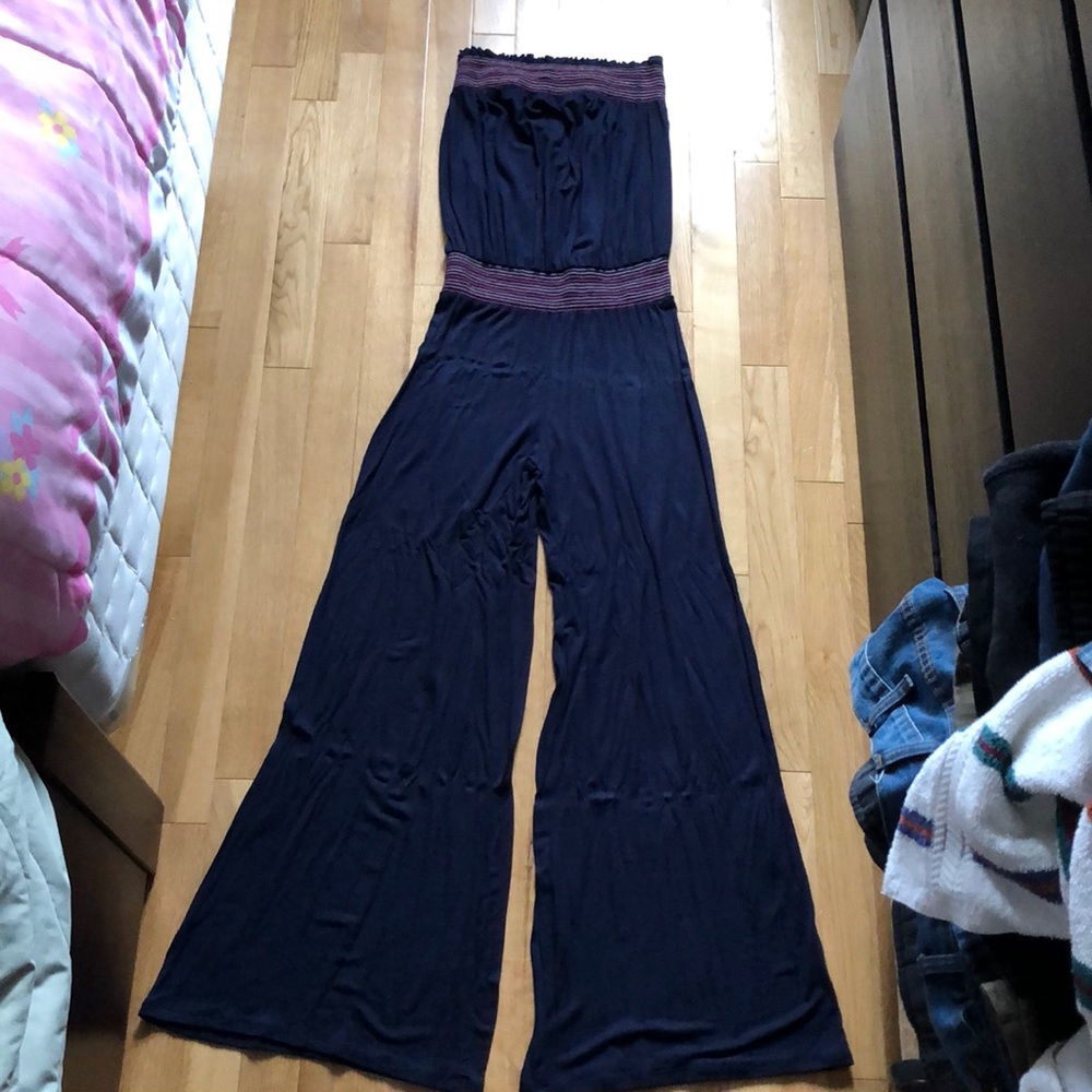 Strapless Boot Cut Flare Jumpsuit